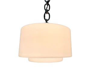 Art Deco Pendant Lamp with Original Milk Glass Shade, 1930s